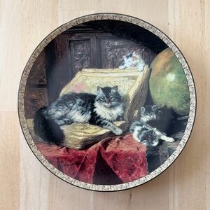 "The Geographers" Cat Collectible Plate from Bradford Exchange